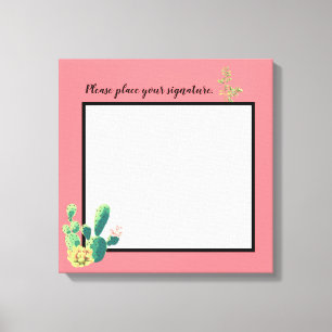 20"x20" Signature Canvas Bohemian Cactus Succulent Print