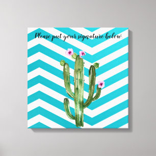 20"x20" Signature Canvas Boho Cacti Cactus Succule Print