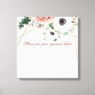 20"x20" Signature Canvas Geometric Garden Rose