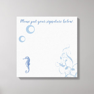 20"x20" Signature Canvas Seahorse Sea Ocean Beach