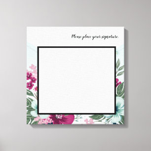 20"x20" Signature Canvas Tropical Flower on Blue O Print
