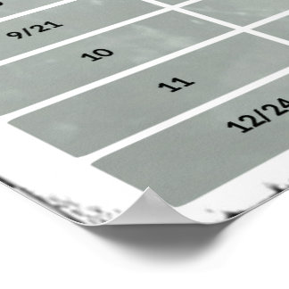 20" x 10", Rugged Guitar Intervals Poster (Matte)