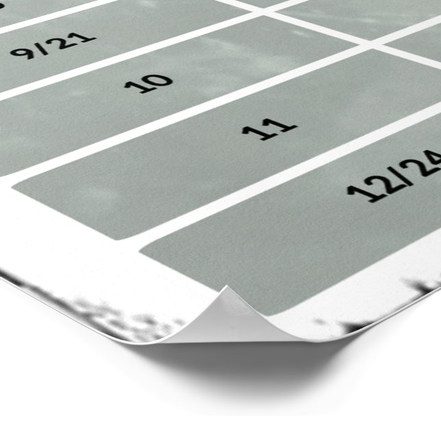 20" x 10", Rugged Guitar Intervals Poster (Matte) (Corner)