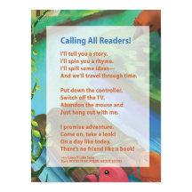 20 x 16 "Calling All Readers" Storytime Poster - 2