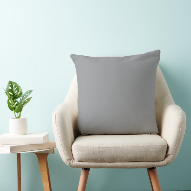 20" x 20" Light Grey Cotton Throw Pillow  (Chair)