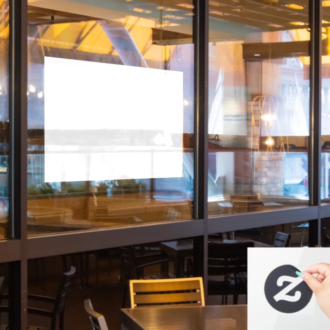 20" x 30" Custom Rectangle Window Cling forDisplay (Restaurant Window)