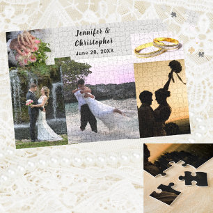 20 x 30 Personalised Bride & Groom Add Your Photos Jigsaw Puzzle