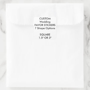20 x Custom Wedding Favour Stickers - SQUARE