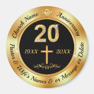 20 year church anniversary celebration ideas, 20th magnet