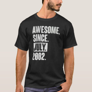 20 Year Old 20th Birthday   Awesome Since July 200 T-Shirt
