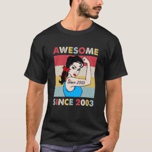 20 Year Old Awesome Since 2003 20th Birthday T-Shirt