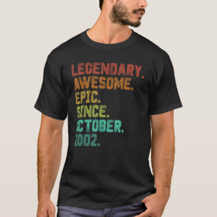 20 Year Old  Legend Since October 2002 20th Birthd T-Shirt