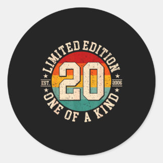 20 year old vintage 2006 limited edition 20th classic round sticker