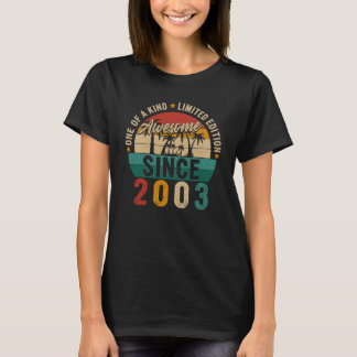 20 Year Old Vintage Awesome Since 2003 20th Birthd T-Shirt