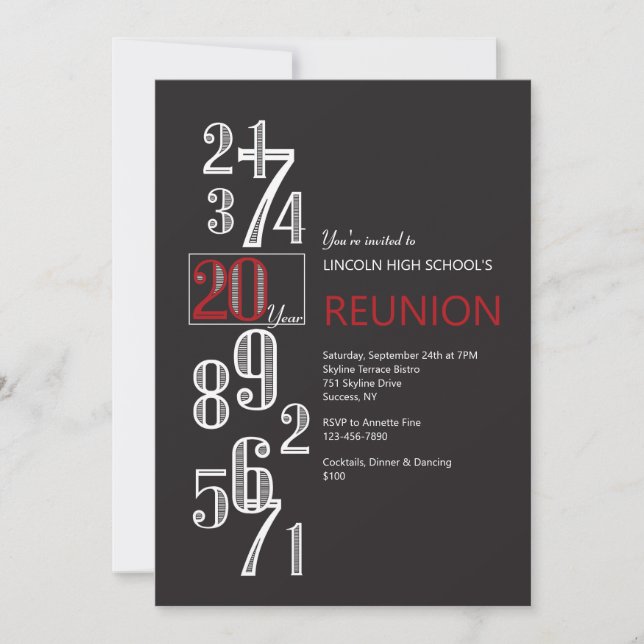 20 Year Reunion Invitation (Front)