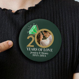20 years emerald anniversary ring green photo 3 cm round badge