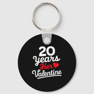 20 Years Her Valentine _ Anniversary Couples Valen Key Ring