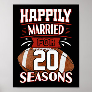 20 Years Marriage - 20th Anniversary Gift Idea T-s Poster