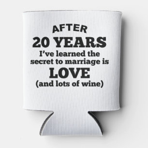 20 Years Of Love And Wine Can Cooler