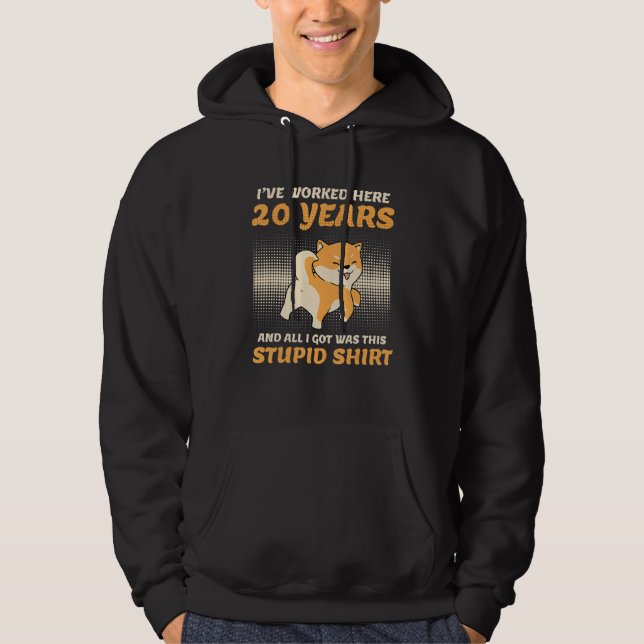 20 Years Of Service Company Anniversary 20 Years A Hoodie (Front)