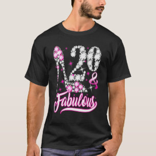 20 Years Old  20 & Fabulous 20th Birthday Pink Dia T-Shirt