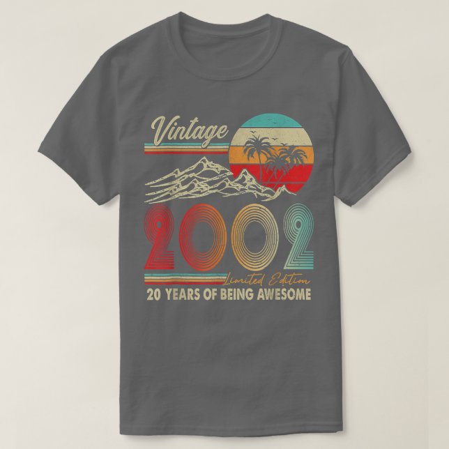 20 Years Old 20th Birthday Decoration 2002  T-Shirt (Design Front)