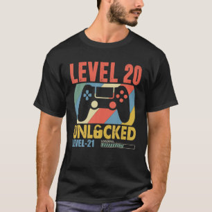 20 Years Old 20Th Birthday Girl Gift Level 20 Unlo T-Shirt