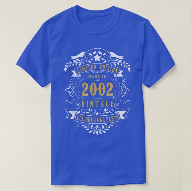 20 Years Old 20th Birthday Made Born in 2002 Men W T-Shirt (Design Front)