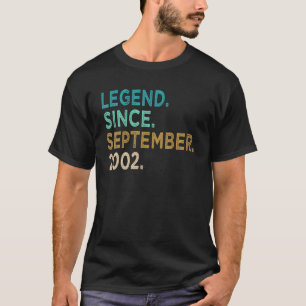 20 Years Old  Awesome Since September 2002 20th 25 T-Shirt