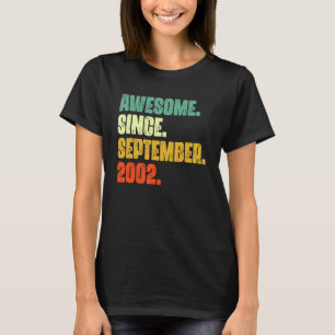 20 Years Old  Awesome Since September 2002 20th 2 T-Shirt