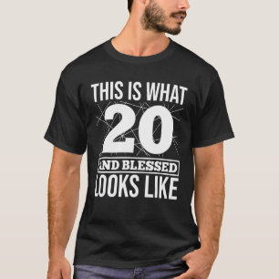 20 Years Old Blessed 20th Birthday Crew Christian  T-Shirt