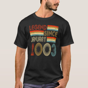 20 Years Old Legend Since January 2003 20th Birth T-Shirt