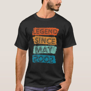 20 Years Old. Legend Since May 2002 20Th Birthday T-Shirt