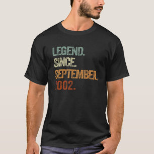 20 Years Old  Legend Since September 2002 20th Bir T-Shirt