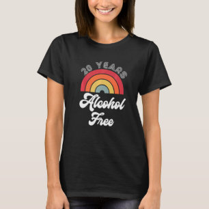 20 Years Sober Alcohol Free Sobriety Anniversary F T-Shirt