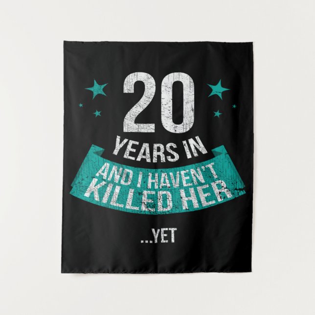 20 years wedding anniversary | family gift tapestr tapestry (Front)
