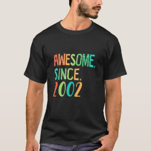 20 Yrs Old Girl Heart Floral Decor  Awesome Since  T-Shirt