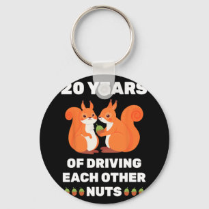 20th 20-year Wedding Anniversary Funny Couple For Key Ring