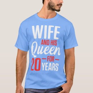 20th 20 year Wedding Anniversary Gift Queen Husban T-Shirt