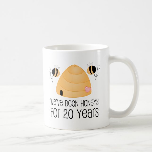 20th Anniversary Couple Gift Coffee Mug (Right)