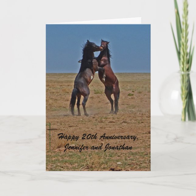 20th Anniversary Dancing Horse Click Up Your Heels Card (Front)