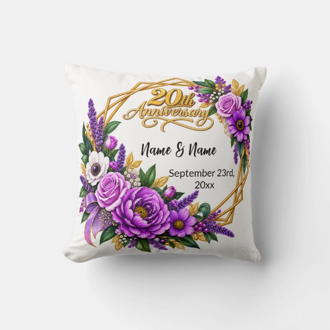 20th Anniversary Gift Cushion (Front)