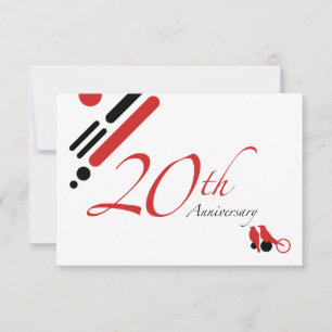 20th Anniversary (mod birds) Invitation