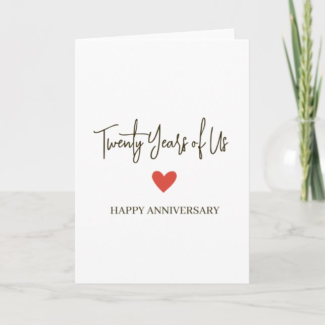 20th Anniversary – Twenty Years of Us Card (Front)