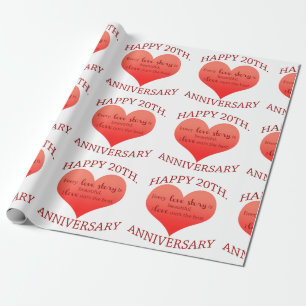 20th. Anniversary Wrapping Paper