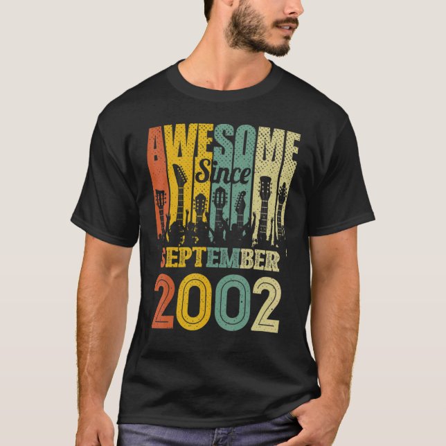 20th Birthday  20 Year Old Awesome Since September T-Shirt (Front)