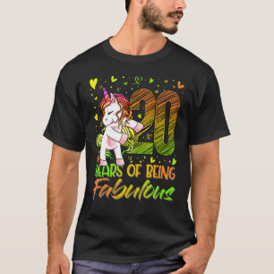 20th Birthday  20 Year Old Girl Flossing Unicorn P T-Shirt