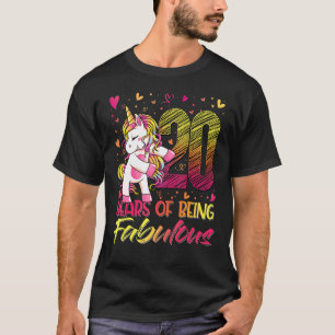 20th Birthday  20 Year Old Girl Flossing Unicorn P T-Shirt