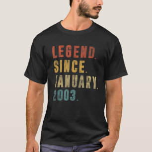 20th Birthday 20 Year Old Legend Since January 20 T-Shirt