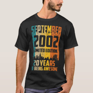 20th Birthday 20 Years Awesome Since September 200 T-Shirt